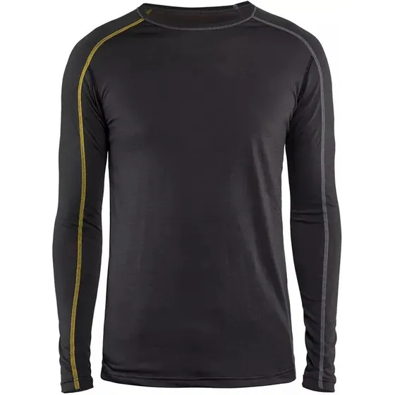 Blåkläder 4799 XLIGHT undertrøje i merinould, antracit/gul