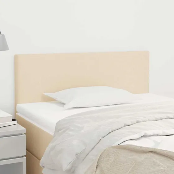 vidaXL sengegavl 100x5x78/88 cm creme stof