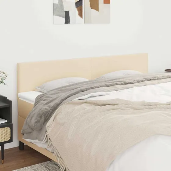 vidaXL sengegavle 2 stk. 100x5x78/88 cm stof creme