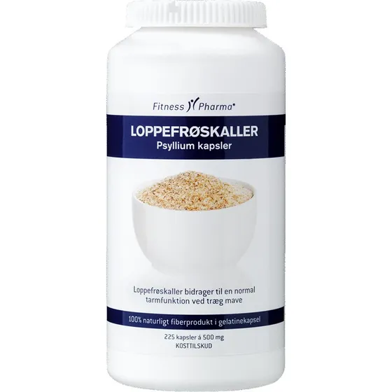 Fitness Pharma Loppefrøskaller Psyllium 225 kaps