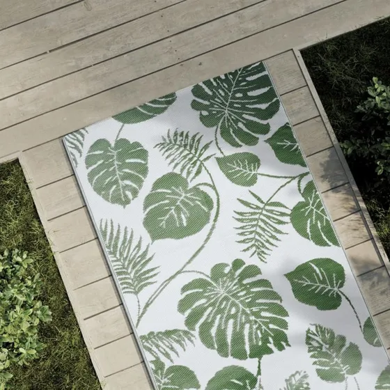 vidaXL udendørstæppe ARAKIL 80x250 cm PP Grøn