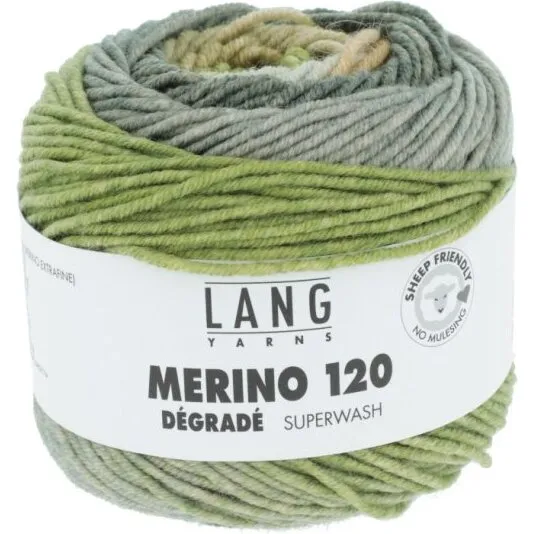 Lang Yarns Merino 120 Garn 50 g – 398 Oliven