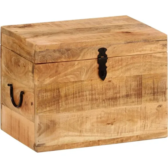 vidaXL opbevaringskasse i massivt mangotræ 39x28x31 cm