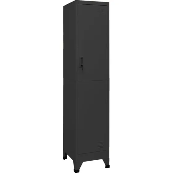 vidaXL lockerskab 38x45x180 cm stål antracitgrå