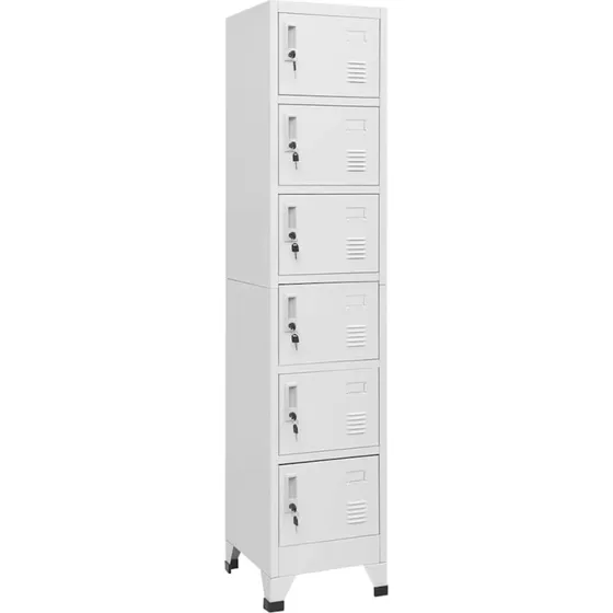 vidaXL skab 38x40x180 cm stål lysegrå