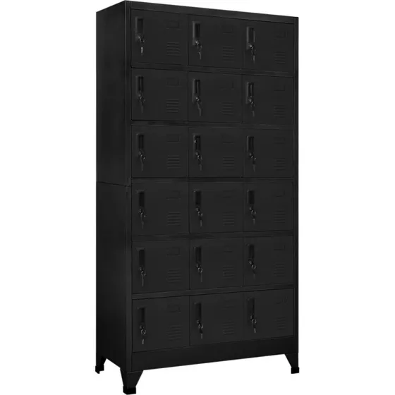 vidaXL stlskab 90x40x180 cm, sort