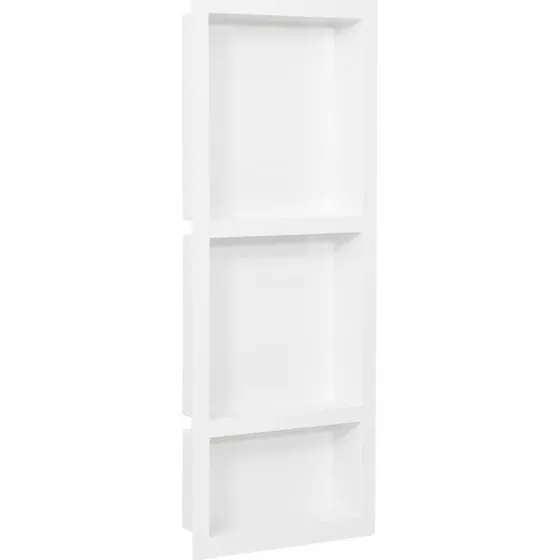 vidaxL bruseniche 3 rum 41x99x9 cm mat hvid