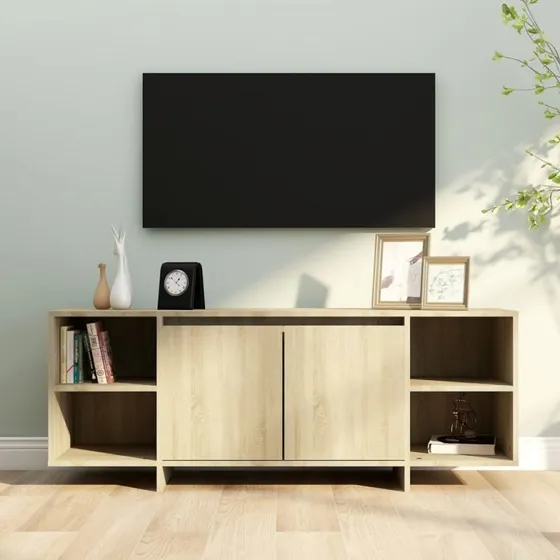 vidaXL TV-bord 130x35x50 cm konstrueret træ Sonoma-eg