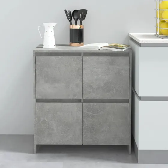 vidaXL skænk 70x41x75 cm betongrå, konstrueret træ