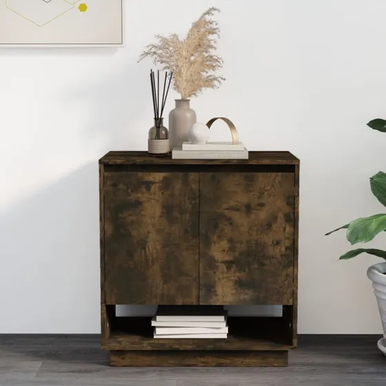 vidaXL skænk 70x41x75 cm konstrueret træ, røget egetræ