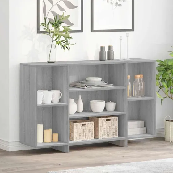 vidaXL skænk 120x30x75 cm grå sonoma-eg