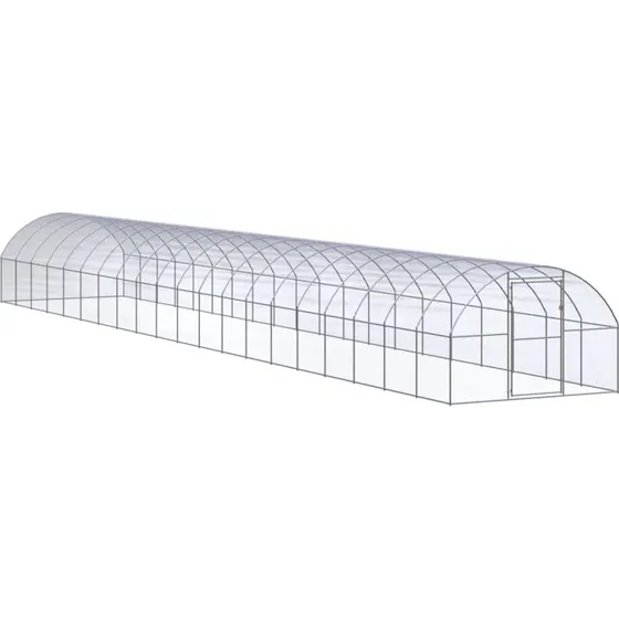 vidaXL hnsegrd 3x20x2 m galvaniseret stl, slv