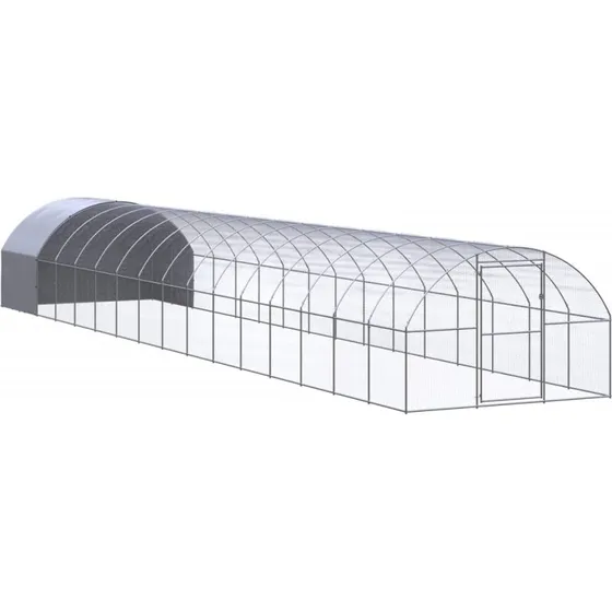 vidaXL hønsehus 3x16x2 m galvaniseret stål