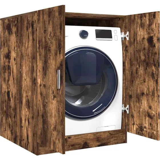 vidaXL vaskemaskineskab 71x71,5x91,5 cm røget egetræ