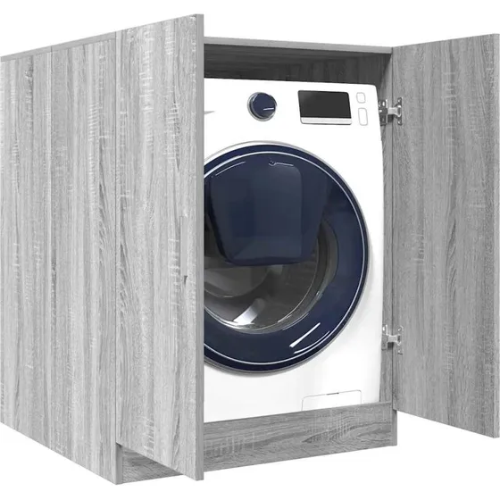 vidaXL vaskemaskineskab 71x71,5x91,5 cm grå sonoma-eg