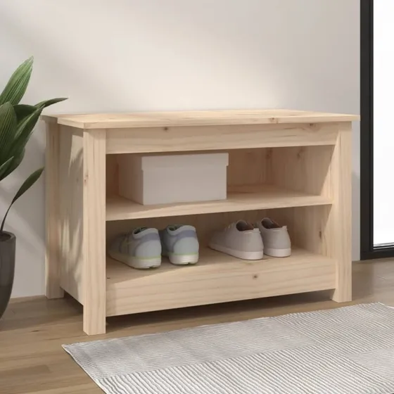 vidaXL Skobnk 70x38x45,5 cm massivt fyrretr