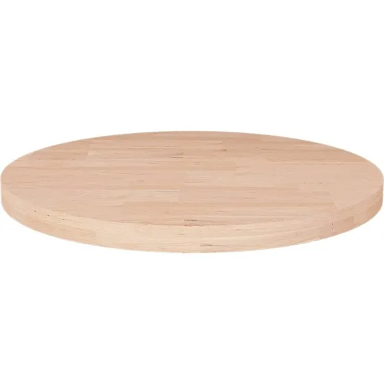 vidaXL rund bordplade 30 x 2,5 cm ubehandlet massiv egetr