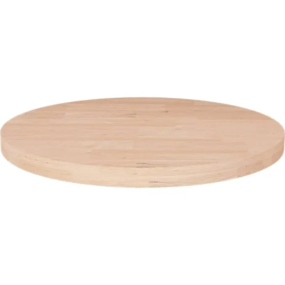 vidaXL rund bordplade 50x2,5 cm ubehandlet massivt egetr