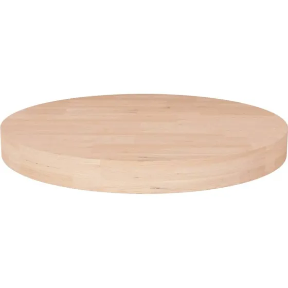 vidaXL rund bordplade 40x4 cm ubehandlet massivt egetr