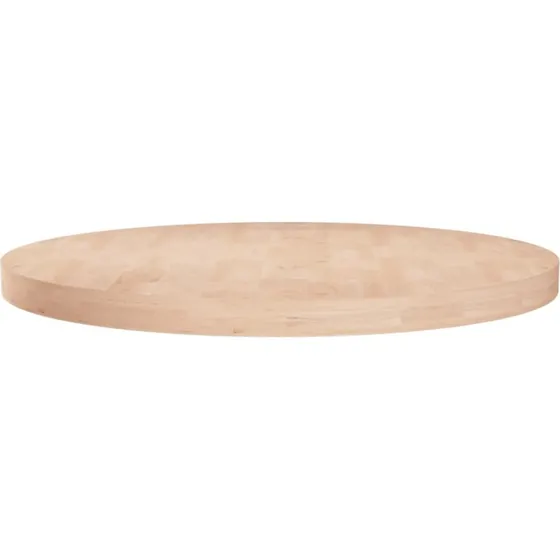 vidaXL rund bordplade 70x4 cm ubehandlet massivt egetr