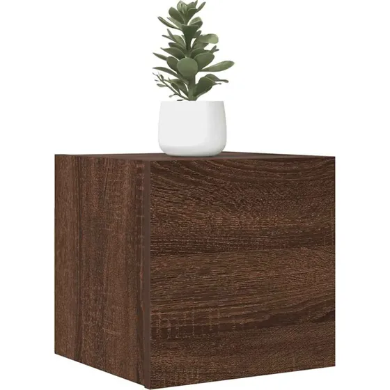 vidaXL væghængt tv-skab 30,5x30x30 cm brun eg