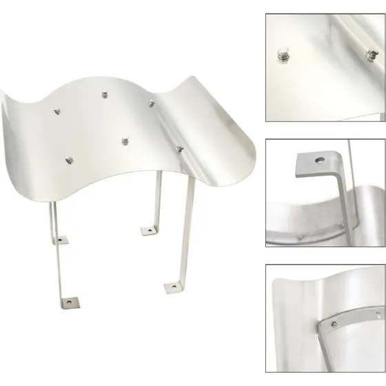 vidaXL skorstenshtte i rustfrit stl 60 x 60 x 38 cm