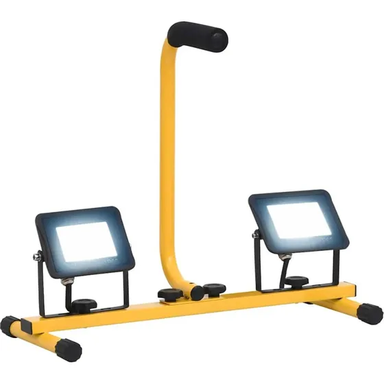 vidaXL LED-projektør med håndtag 2x20W koldt hvidt 2800 lm