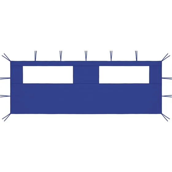 vidaXL pavillonvg med vinduer 6 x 2 m bl