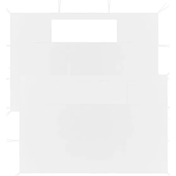 vidaXL pavillonvgge med vinduer 2 stk. 4,352,1 m hvid