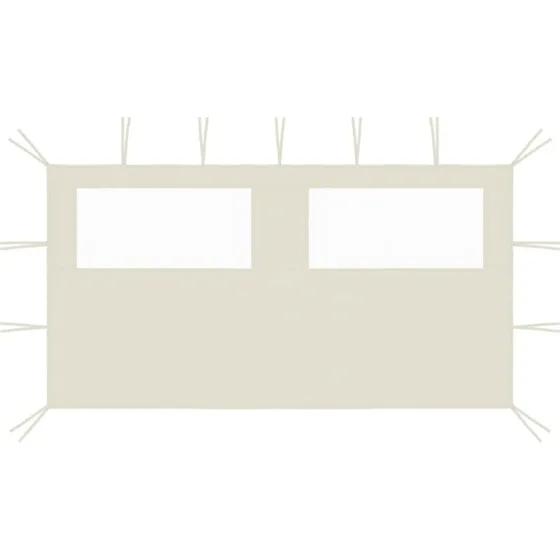 vidaXL pavillonvg med vinduer 4 x 2 m cremefarvet