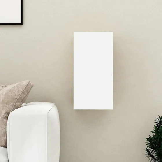 vidaXL væghængt TV-bord 30,5x30x60 cm, hvid/sonoma-eg