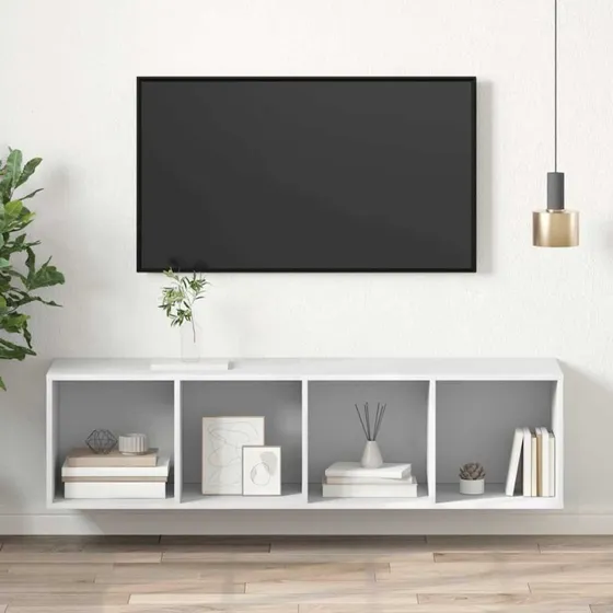 vidaXL væghængt tv-skab 37x37x142,5 cm hvid