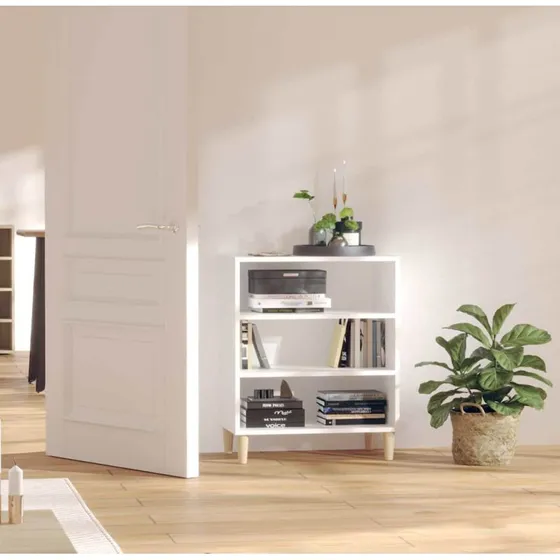 vidaXL skænk 57x35x70 cm konstrueret træ - hvid