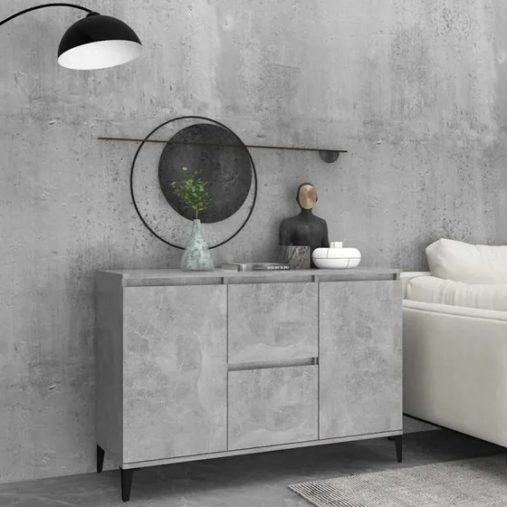 vidaXL skænk 102x35x70 cm konstrueret træ - betongrå