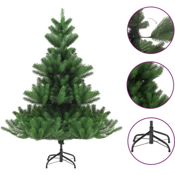vidaXL kunstigt juletræ Nordmannsgran 210 cm grøn