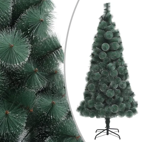 vidaXL kunstigt juletræ 120 cm PET grøn med fod