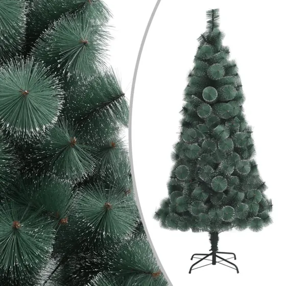 vidaXL kunstigt juletræ 180 cm PET grøn med fod