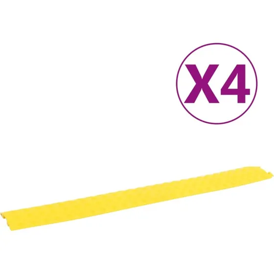 vidaXL kabelbeskyttere 4 stk. 98,5 cm gul