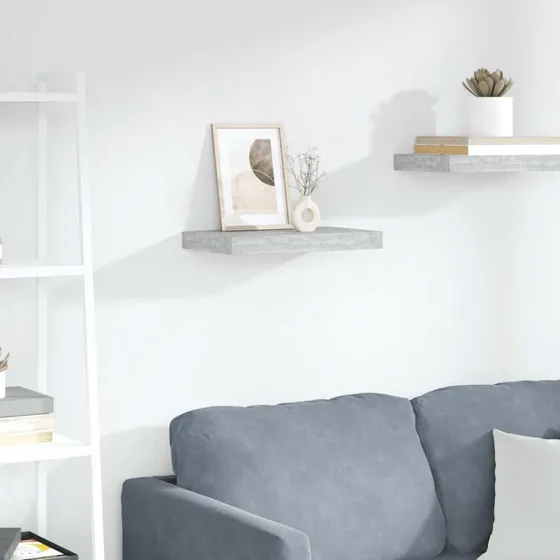 vidaXL væghylde MDF 40x23x3,8 cm - betongrå