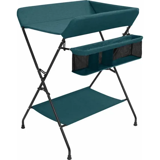 vidaXL puslebord i jern, grn (sammenklappeligt)