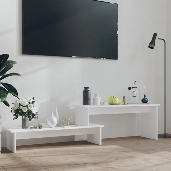 vidaXL TV-bord 180x30x43 cm konstrueret træ hvid