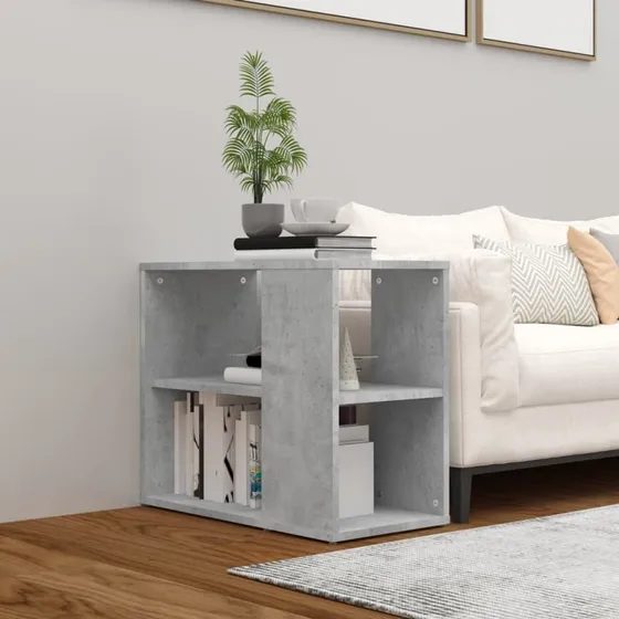 vidaXL sideskab 60x30x50 cm konstrueret træ, betongrå