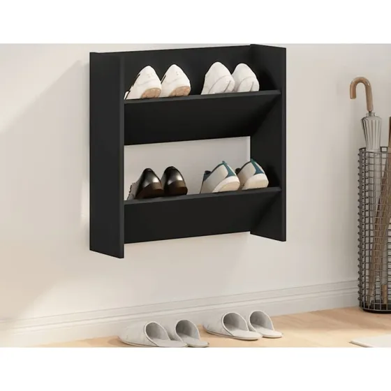 vidaXL væghængt skoskab 60x18x60 cm sort