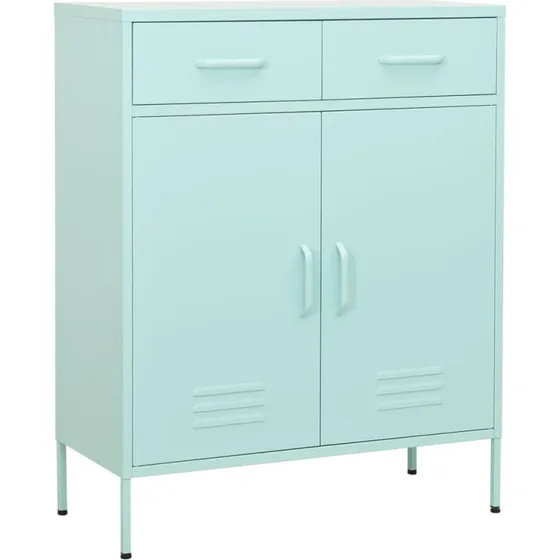 vidaXL opbevaringsskab i stål 80×35×101,5 cm, mintgrøn