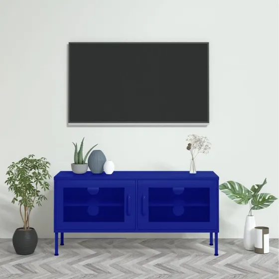 vidaXL TV-skab 105x35x50 cm stål – marineblå