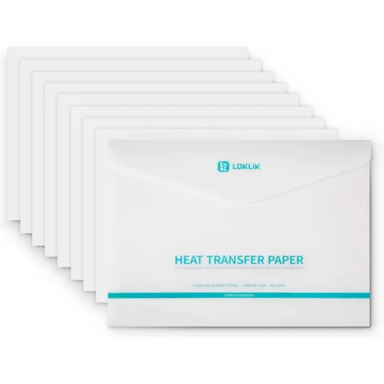 LOKLiK Transferpapir til lyse tekstiler, 8 ark