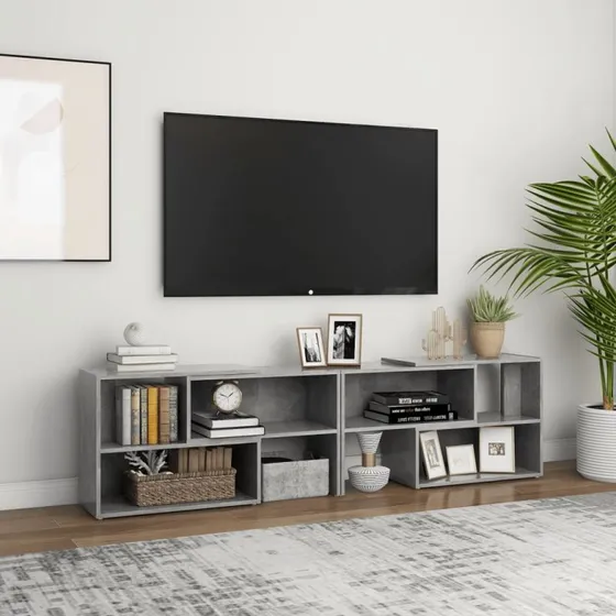 vidaXL TV-skab 149x30x52 cm konstrueret træ - betongrå