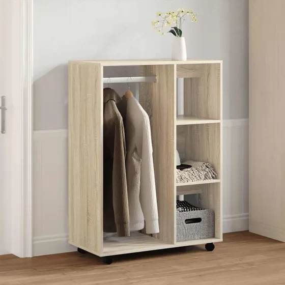 vidaXL klædeskab 80x40x110 cm konstrueret træ Sonoma-eg