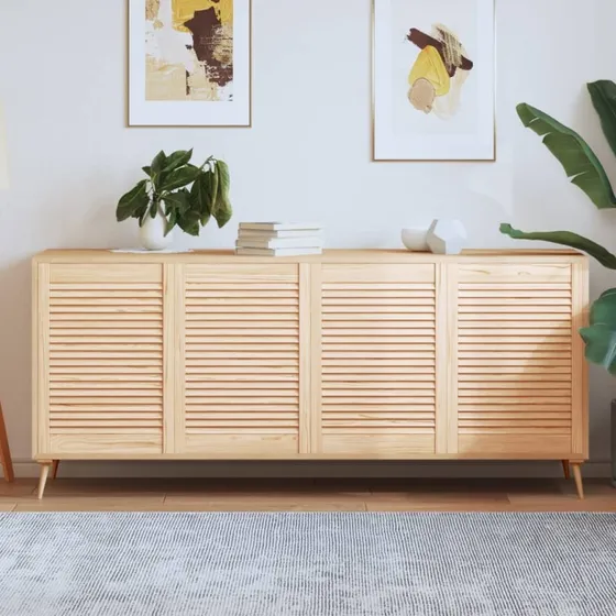 vidaXL skabslger 4 stk. 69 x 49,4 cm lameldesign, massivt fyrretr