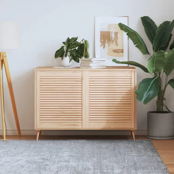 vidaXL skabslger 2 stk. 69x59,4 cm lameldesign massivt fyrretr